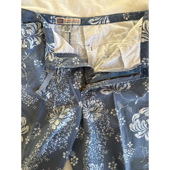 Faded Glory Capri Pants Womens XL Blue Cotton Blend Pockets hi Rise Flat Front - Picture 7 of 10